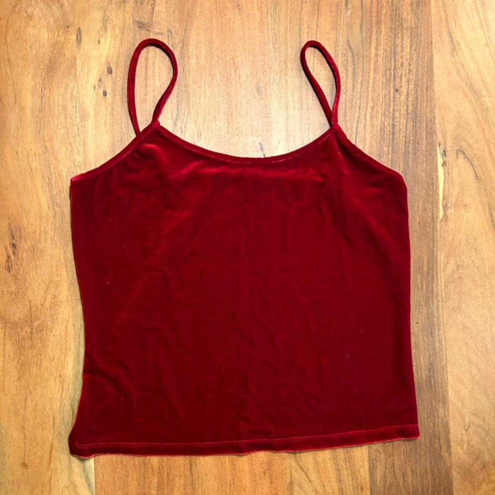 red velvet tank top